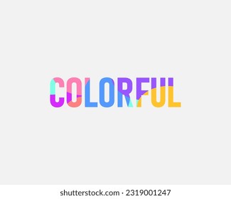 Colorful logo vector. Cool premium colorful logotype. 