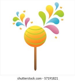 colorful lollipop background