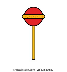 Colorful Lollipop Illustration Icon Vector