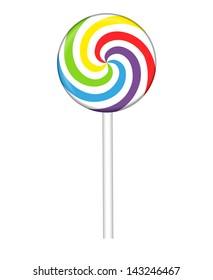 Colorful lollipop, vector illustration 