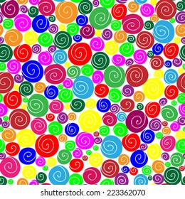 colorful lollipop vector seamless pattern