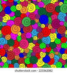 colorful lollipop vector seamless pattern