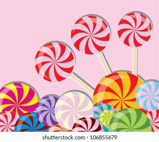 Colorful lollipops/Vector illustration