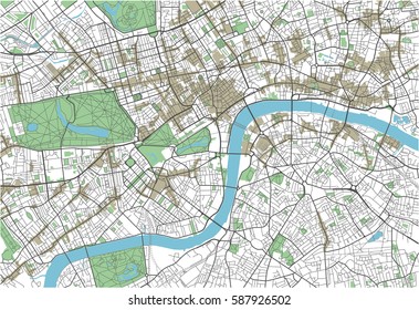 Colorful London Vector City Map