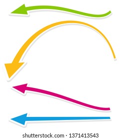 Colorful long arrows