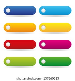 Colorful long round buttons