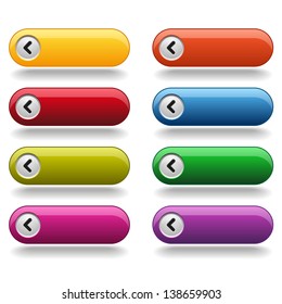 Colorful long round buttons