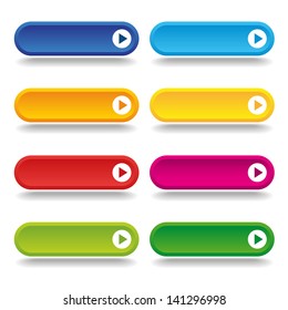 Colorful long round buttons