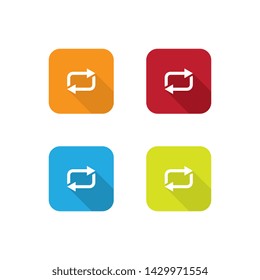 Colorful Loop Icons With Long Shadow