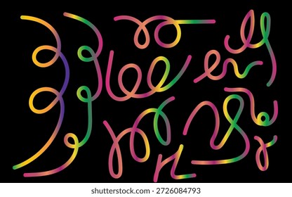 Padrão de linha de loop colorido com movimento abstrato energético