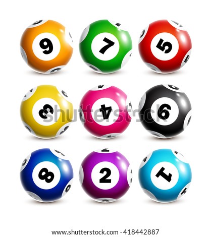 Colorful Lottery Balls Isolated On White Stock Vector (Royalty Free ...