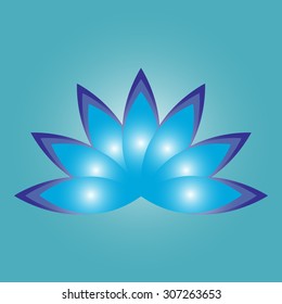 Colorful lotus flower. Decorative floral background 


