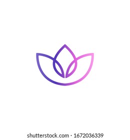 colorful lotus illustration logo design