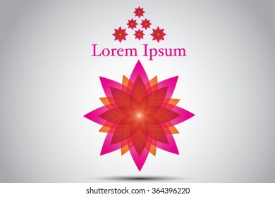 colorful lotus. Vector illustration.
