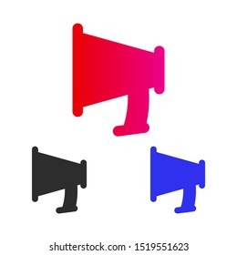 Colorful loudspeaker vector icons. Notification or warning icon.