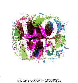 Colorful love background
