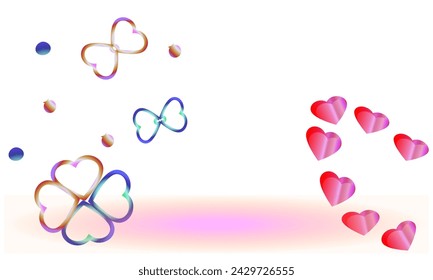 Colorful love frames of sweets means life is colorful and sweet because of you; 4 love frames forming a luck clover means how lucky to have you by side ; Many loves form half love to complete you