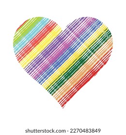 Colorful love heart, Vector Illustration, Cut File