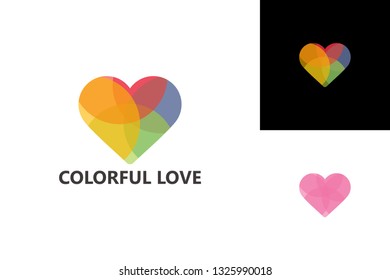 Colorful Love Logo Template Design Vector, Emblem, Design Concept, Creative Symbol, Icon