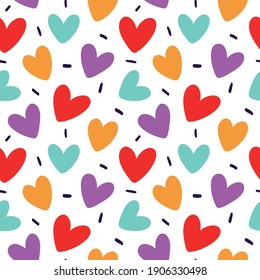 Colorful love pattern. Love background