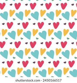 Colorful love pattern with background.