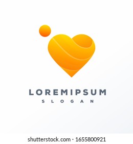Colorful love people logo design ready to use