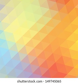 Colorful love rainbow background with triangles for your web design