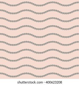 Colorful Love Valentin's Day Waves Lines Seamless Background. Vector illustration