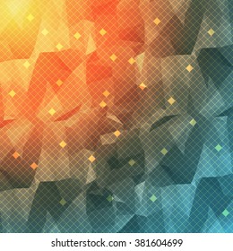 Colorful Low Poly Abstract Background 