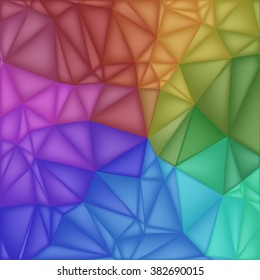  colorful low poly background with triangles, vector EPS10 with mesh