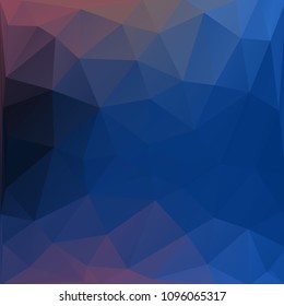 Colorful low poly geometric background with triangles in blue shades. Polygonal abstract background for website, mobile application design or corporate business style.
