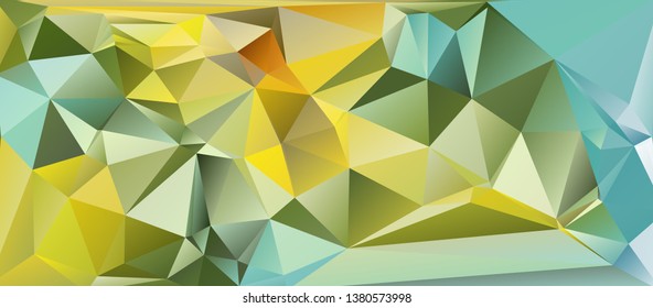 Colorful low poly surface. Abstract polygonal mosaic background consisting of triangles of different sizes and colors. Modern geometrical backdrop. The image format is suitable for printing on a mug.
