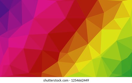 Colorful low poly triangle gradient background. Vector polygonal texture.