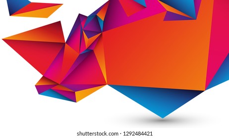 colorful low poly vector background