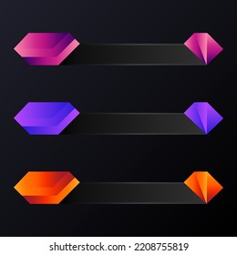 Colorful lower third breaking bar banner for live video streaming title