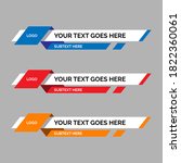 colorful lower thirds set template vector. modern, simple, clean style. flat design with paper layer effect