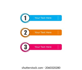 colorful lower thirds set template vector. modern, simple, clean style. flat design