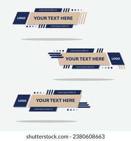 colorful lower thirds set template vector. modern, simple, clean style. flat design vector eps file