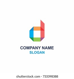 Colorful lowercase D letter initial logo.