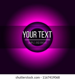 Colorful luminescence circle concept, bright gradient banner, neon vinyl background, abstract futuristic pattern, trendy glow light gradient template for music cover, magazine, presentation, poster