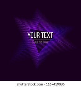 Colorful luminescence triangle concept, bright gradient banner, neon vinyl background, abstract futuristic pattern, trendy glow light gradient template for music cover, magazine, presentation, poster