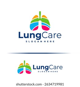 Colorful Lung logo design concept vector. Lung Care Logo Design Template. Creative Symbol. Icon