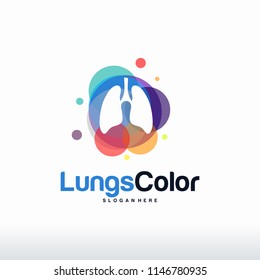 Farbiges Lungs-Logo, Vektorgrafik, Design-Design, Logo, Logotyp für Vorlage