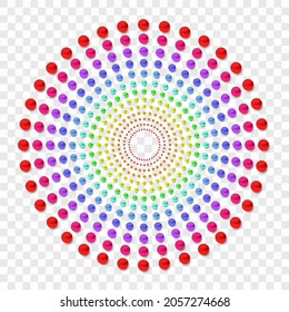 Colorful luxury background with 3D beads. Vector illustration.