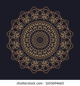 Colorful luxury gradient mandala arabesque pattern background