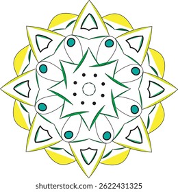 Colorful and Luxury vector mandala design 