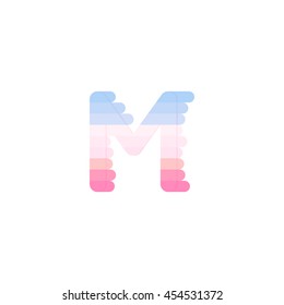 Colorful m Letters, vector design template elements for design
