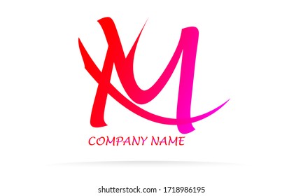 Colorful M logo design vector illustration