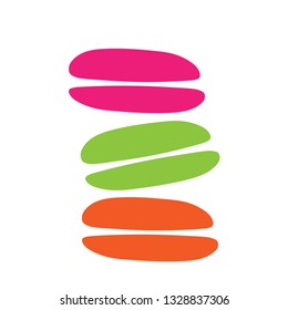 colorful macaron icon illustration vector