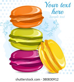 Colorful macaroons set